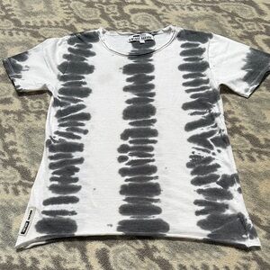 Vintage Havana Black and White Tie-Dye Tee and Short Set